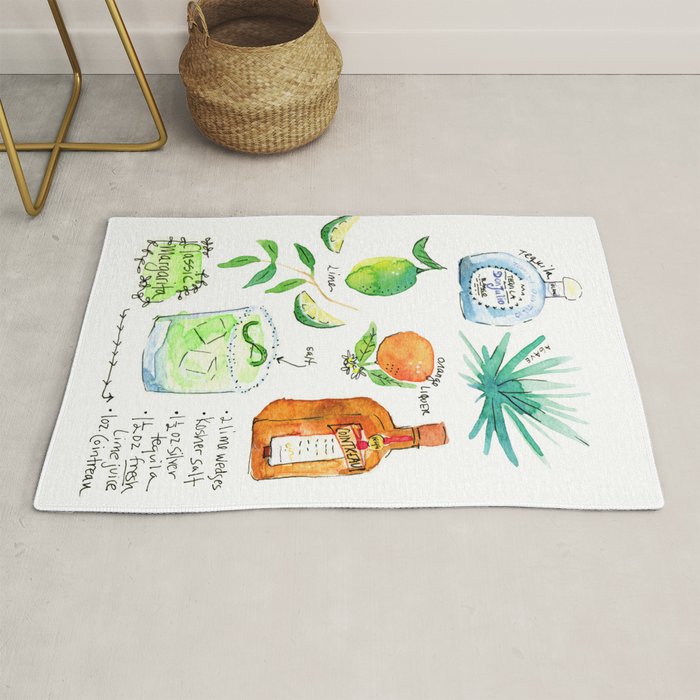 Classic Margarita Cocktail Recipe Rug Gallery Image 1