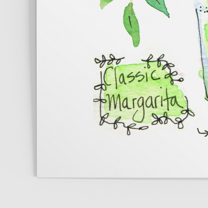 Classic Margarita Cocktail Recipe Poster Gallery Image 3
