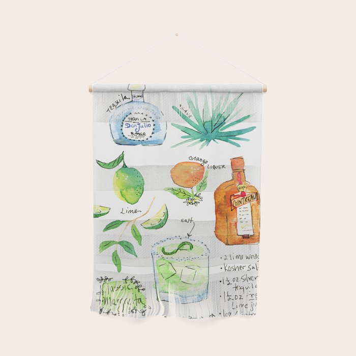 Classic Margarita Cocktail Recipe Wall Hanging Gallery Image 1