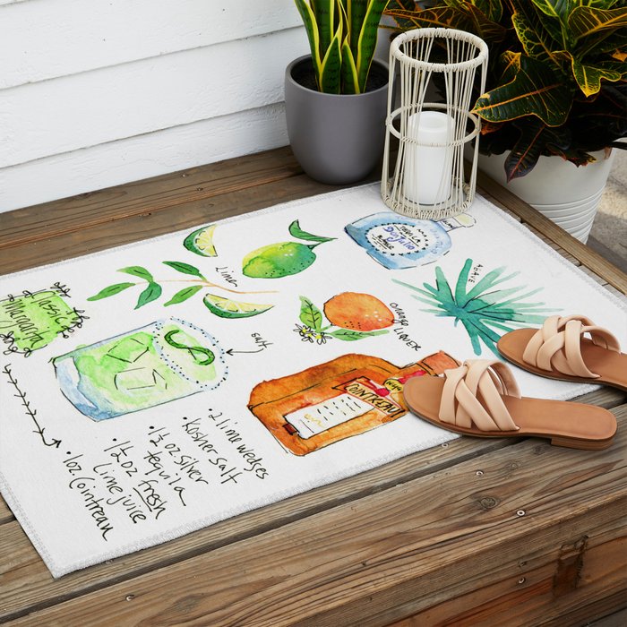 Classic Margarita Cocktail Recipe Outdoor Rug Gallery Image 2
