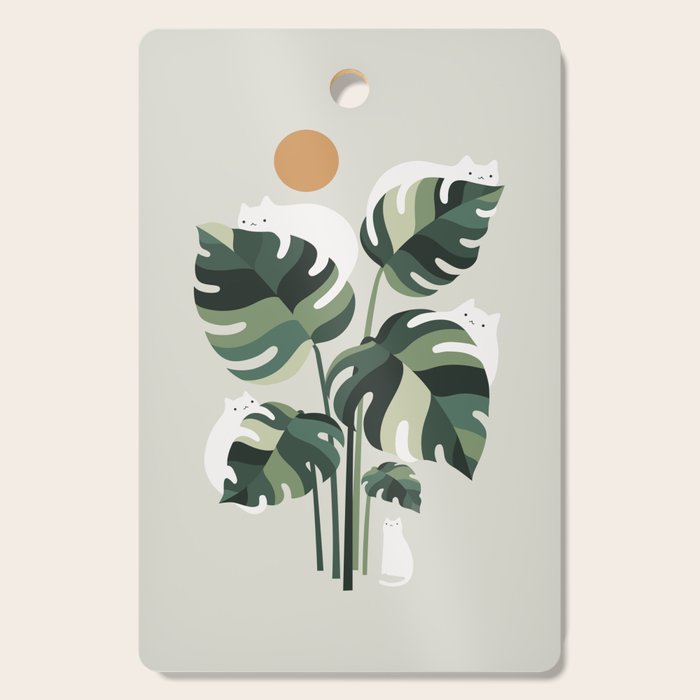Cat and Plant 11 Cutting Board Gallery Image 1