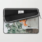 Flamingo Beach House, Wildlife Architecture Jungle Photography, Eclectic Birds Digital Art Laptop Sleeve Gallery Image 2