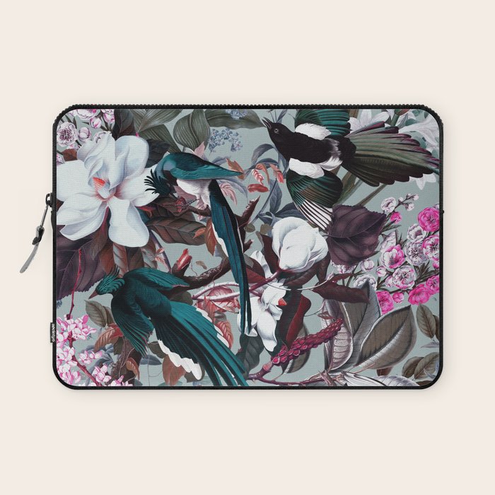 Floral and Birds XXIV Laptop Sleeve Gallery Image 1