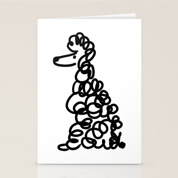 Poodle Stationery Card Gallery Image 1