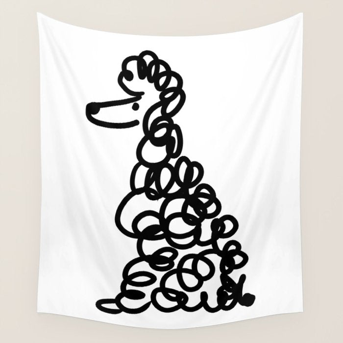 Poodle Wall Tapestry Gallery Image 4