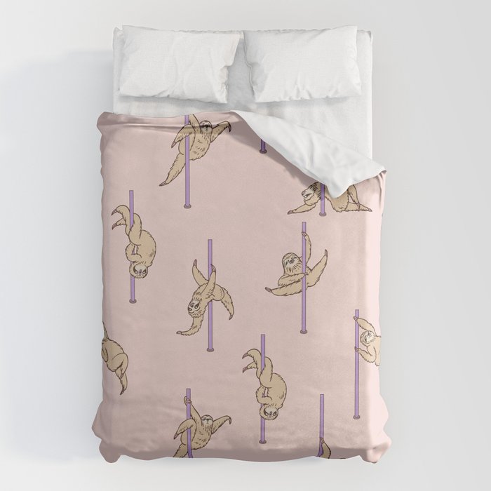 Sloths Pole Dancing Club Duvet Cover Gallery Image 1