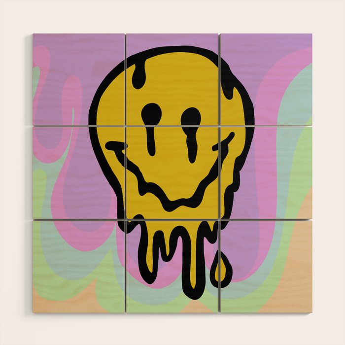 Melty Melt Smile Wood Wall Art
