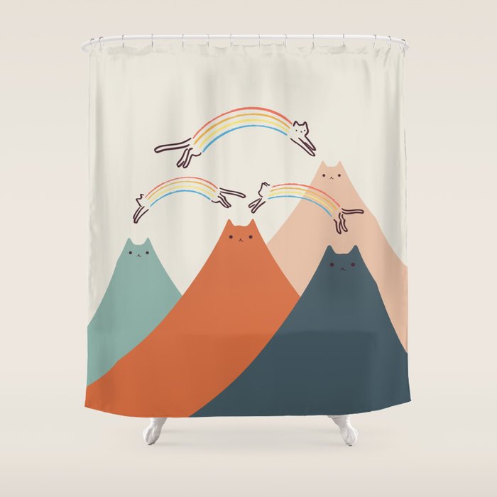 Cat Landscape 101 Shower Curtain Gallery Image 1