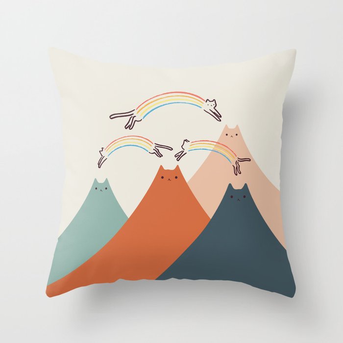Cat Landscape 101 Throw Pillow Gallery Image 6
