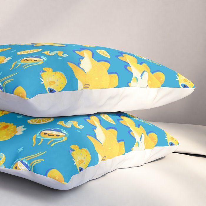 Lemon shark and friends  Pillow Sham Gallery Image 3