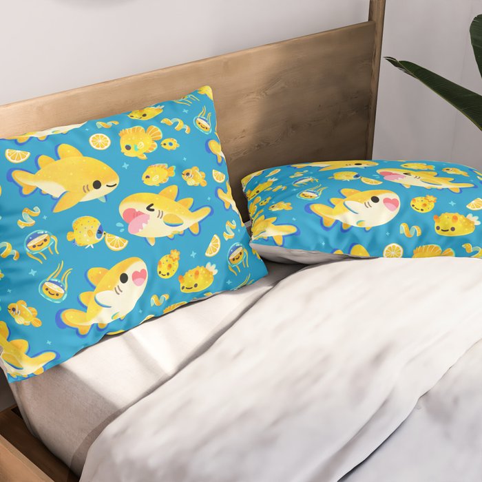 Lemon shark and friends  Pillow Sham Gallery Image 2