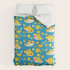Lemon shark and friends  Duvet Cover Gallery Image 6