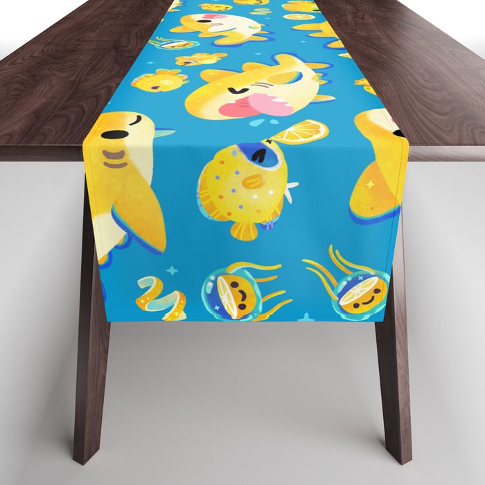 Lemon shark and friends  Table Runner Gallery Image 1