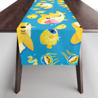 Lemon shark and friends  Table Runner Gallery Image 1