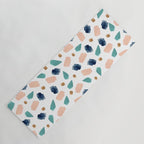 Terrazzo (turquoise, navy, pink & gold) Yoga Mat Gallery Image 1