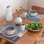 Quarter Circle Lines - Blue Navy  Placemat Gallery Image 2