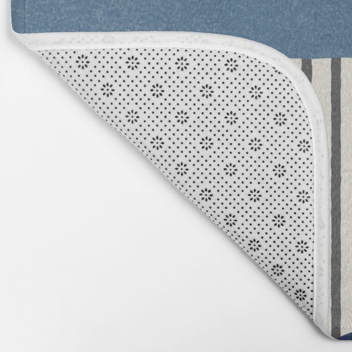 Quarter Circle Lines - Blue Navy  Bath Mat Gallery Image 2
