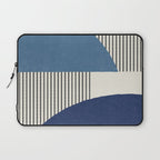 Quarter Circle Lines - Blue Navy  Laptop Sleeve Gallery Image 1