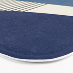 Quarter Circle Lines - Blue Navy  Bath Mat Gallery Image 3