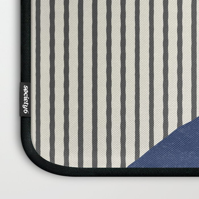Quarter Circle Lines - Blue Navy  Laptop Sleeve Gallery Image 3