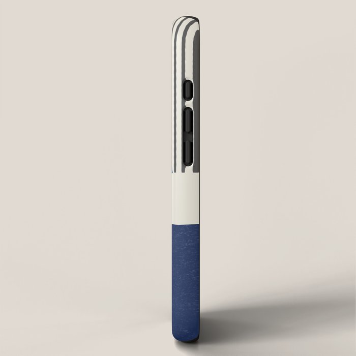 Quarter Circle Lines - Blue Navy  iPhone Case Gallery Image 2
