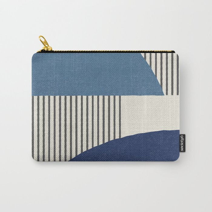 Quarter Circle Lines - Blue Navy  Carry All Pouch Gallery Image 1