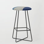 Quarter Circle Lines - Blue Navy  Stool Gallery Image 1
