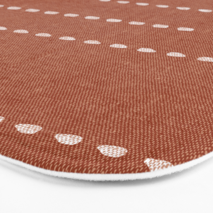 boho stitched stripes - ginger Bath Mat Gallery Image 3