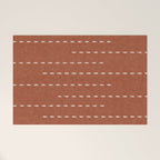 boho stitched stripes - ginger Welcome Mat Gallery Image 1