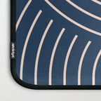 Geometric Lines in Navy and Orange (Rainbow and Moon Phases Abstract) Laptop Sleeve Gallery Image 3