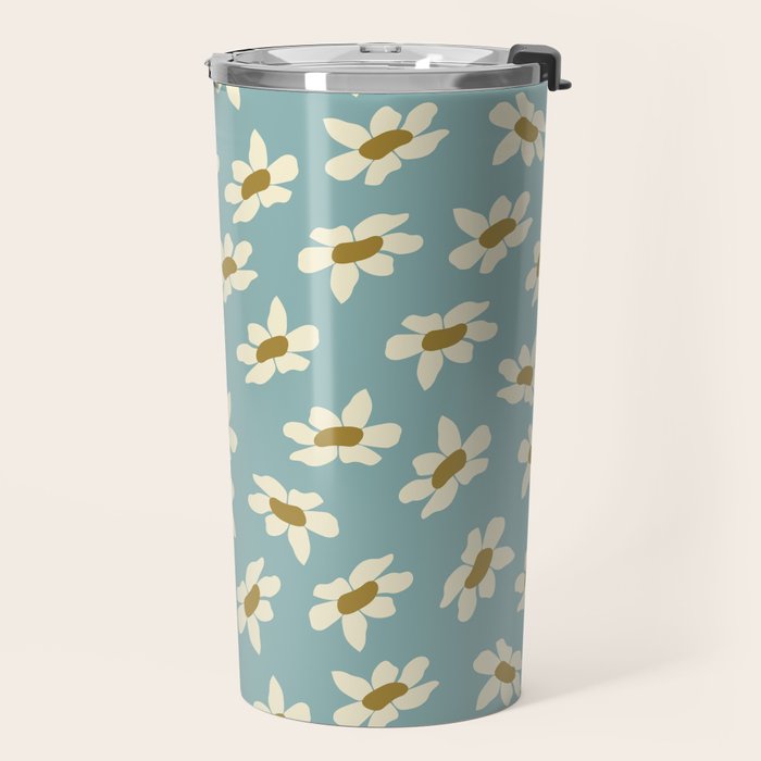 Sweet Daisy Blue  Travel Mug Gallery Image 2