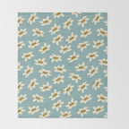 Sweet Daisy Blue  Throw Blanket Gallery Image 2