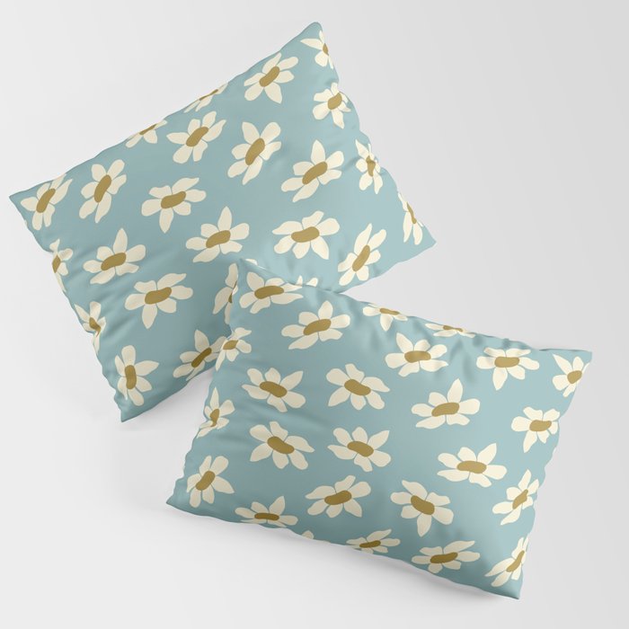 Sweet Daisy Blue  Pillow Sham Gallery Image 3