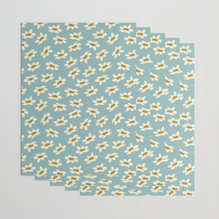 Sweet Daisy Blue  Wrapping Paper Gallery Image 3