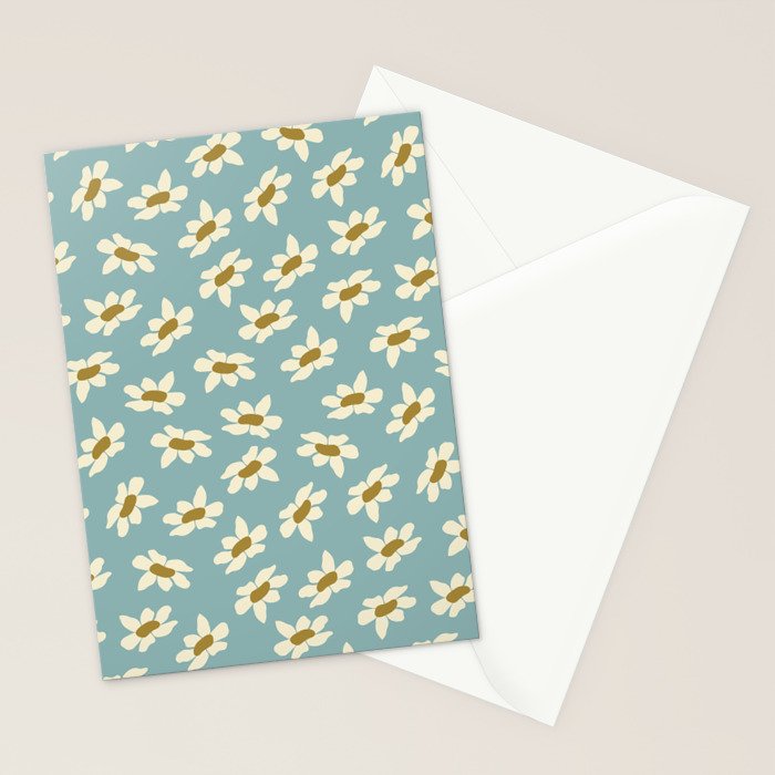 Sweet Daisy Blue  Stationery Card Gallery Image 2