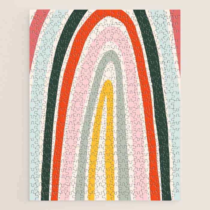 70s Vintage Rainbow Jigsaw Puzzle Gallery Image 1
