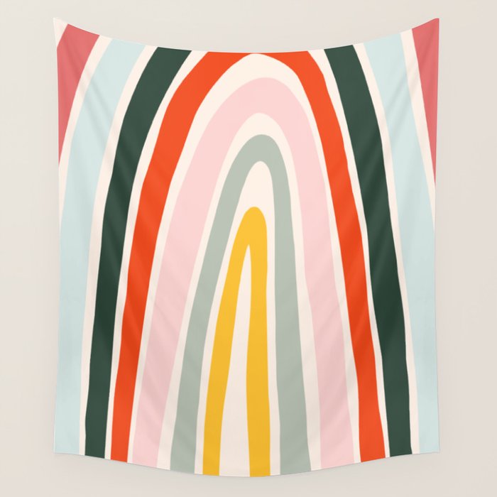 70s Vintage Rainbow Wall Tapestry Gallery Image 4