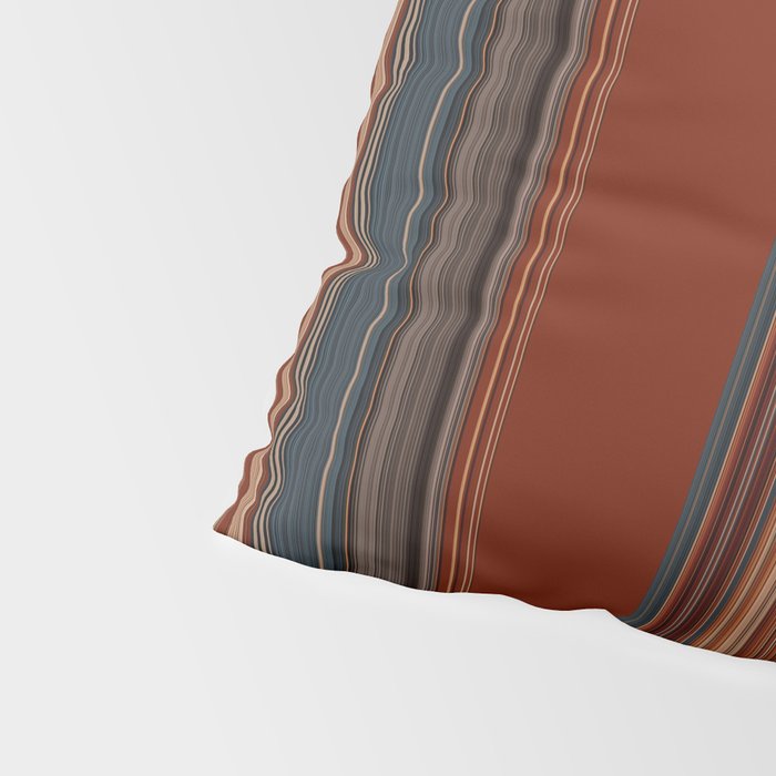 Bold Rust Colorful Stripes Pillow Sham Gallery Image 4