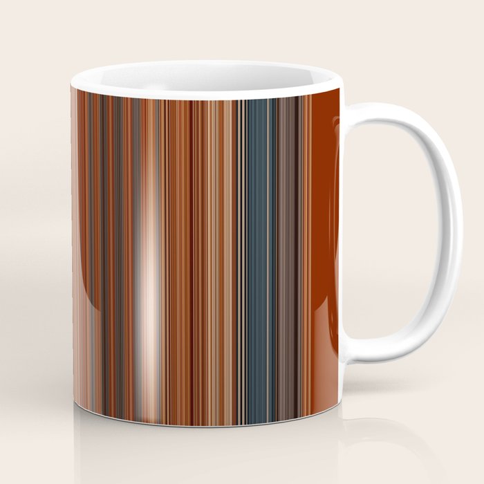 Bold Rust Colorful Stripes Coffee Mug Gallery Image 1