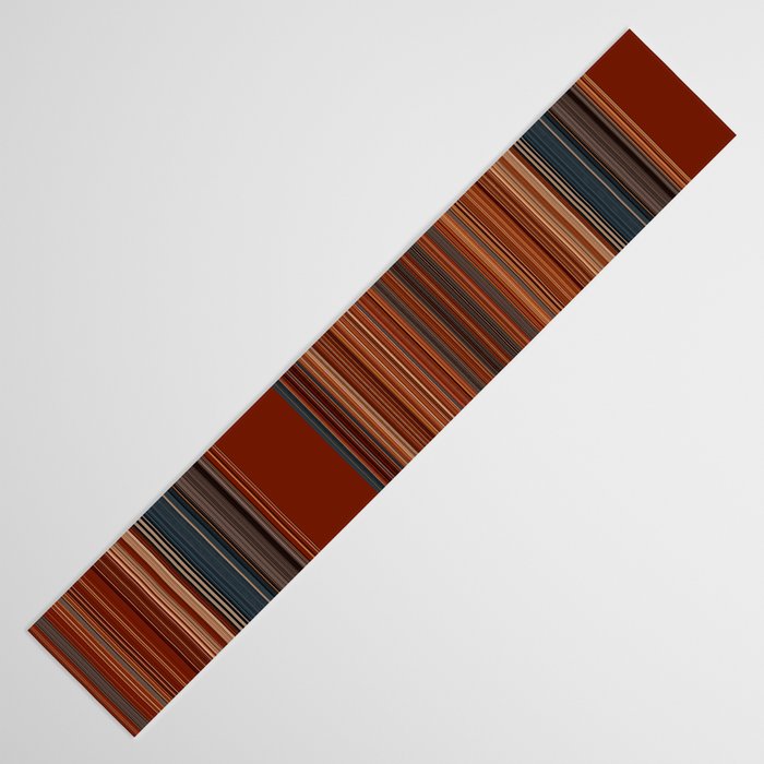Bold Rust Colorful Stripes Table Runner Gallery Image 3