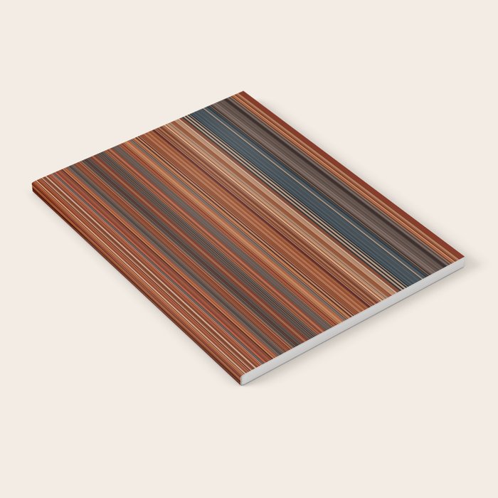 Bold Rust Colorful Stripes Notebook Gallery Image 2