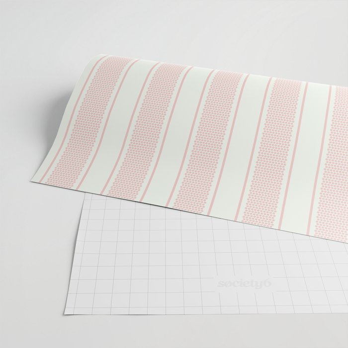Vintage pastel pink stripes pattern Wrapping Paper Gallery Image 2