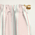 Vintage pastel pink stripes pattern Window Curtain Gallery Image 2