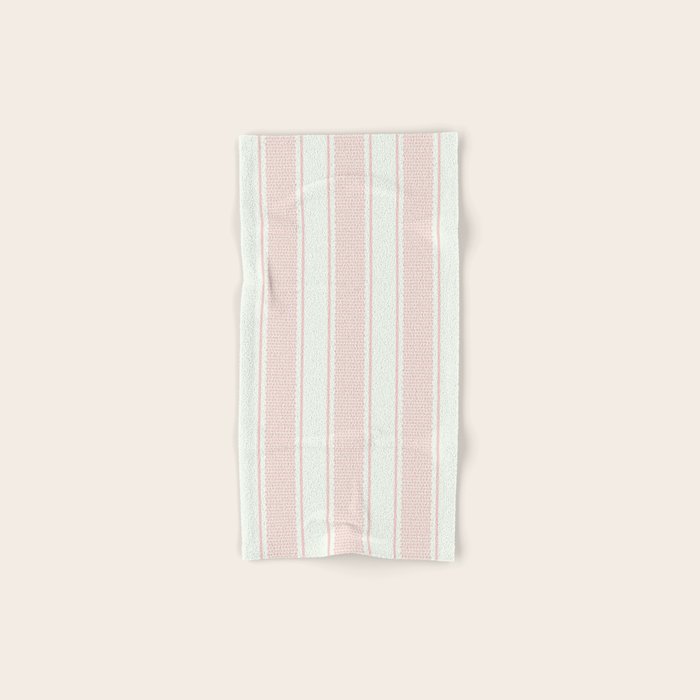 Vintage pastel pink stripes pattern Bath Towel Gallery Image 1