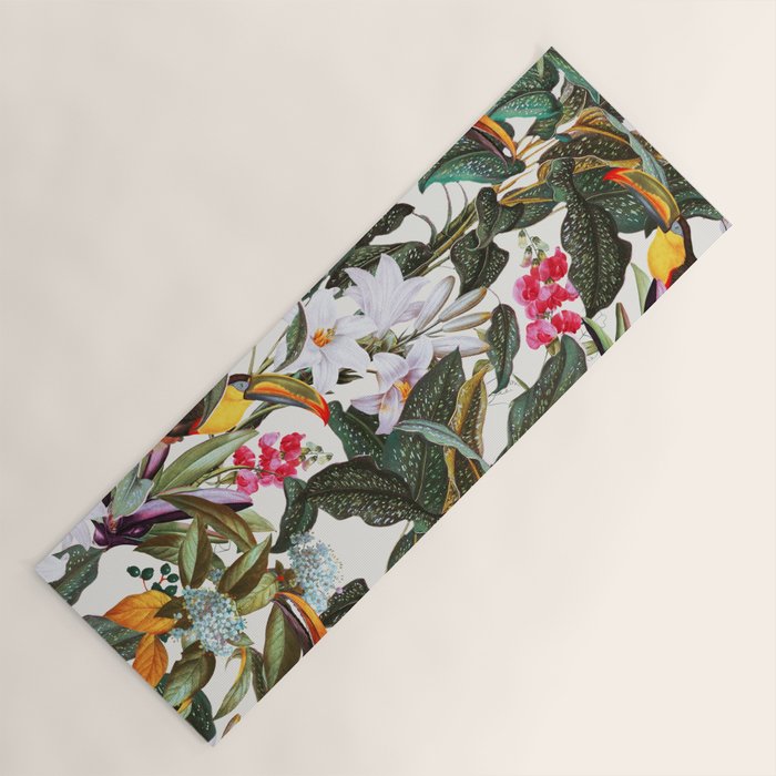 Tropical Toucan Garden Yoga Mat Gallery Image 1