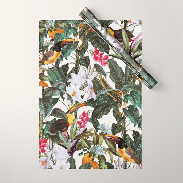 Tropical Toucan Garden Wrapping Paper Gallery Image 1