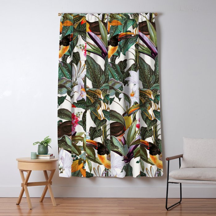Tropical Toucan Garden Window Curtain Gallery Image 1