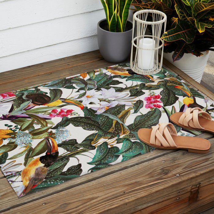 Tropical Toucan Garden Outdoor Rug Gallery Image 2