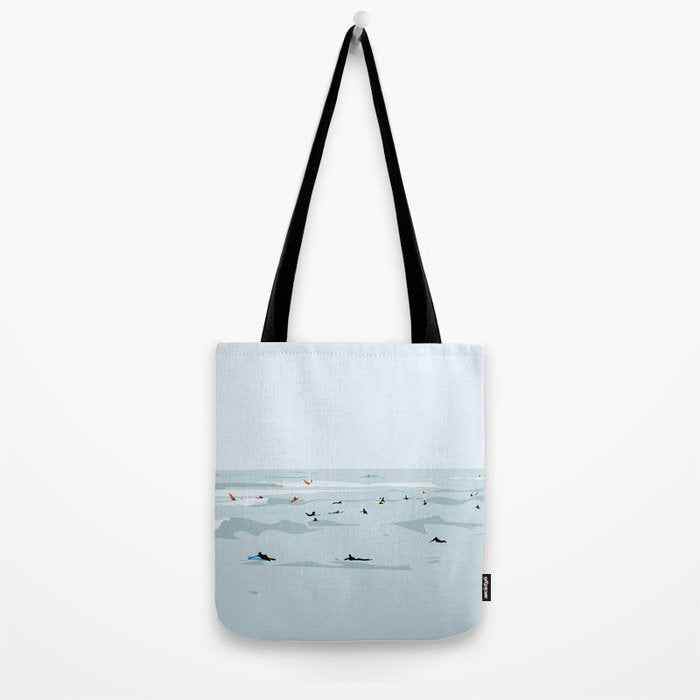 Tiny Surfers in Lima Tote Bag Gallery Image 2
