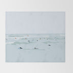 Tiny Surfers in Lima Throw Blanket Gallery Image 2